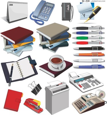 高效办公与生活美学 常用办公用品及日用百货矢量图素材全攻略